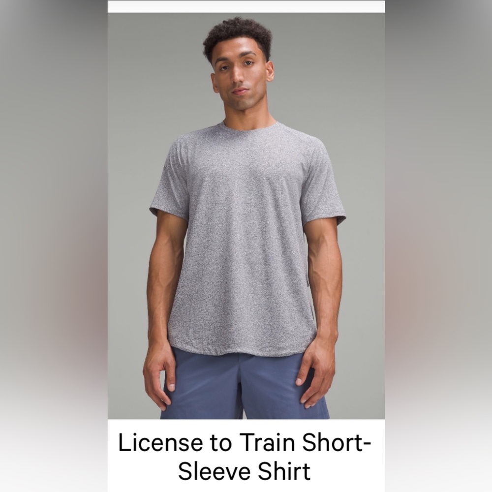 License to train short sleeve shirt, XXL Heather grey Lululemon